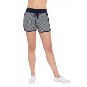 NEW LEIMERE women's newport short in navy marshmallow stripe